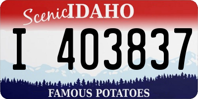 ID license plate I403837