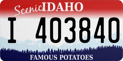 ID license plate I403840