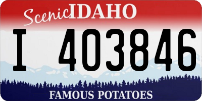 ID license plate I403846