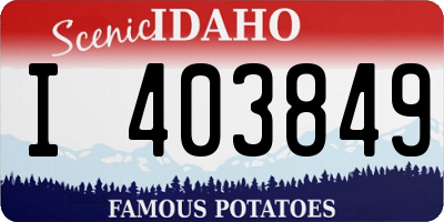 ID license plate I403849