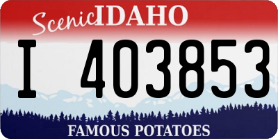 ID license plate I403853