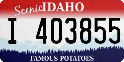 ID license plate I403855
