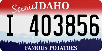 ID license plate I403856
