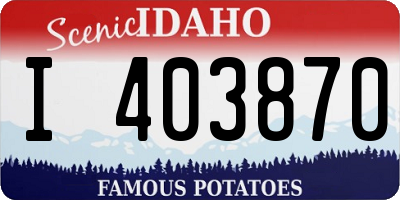 ID license plate I403870