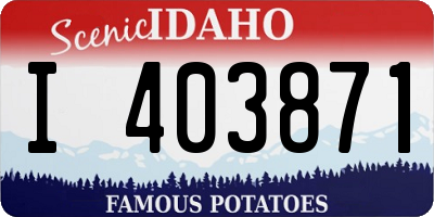 ID license plate I403871