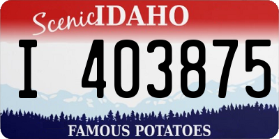 ID license plate I403875