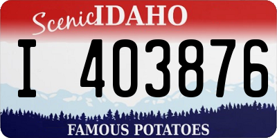 ID license plate I403876