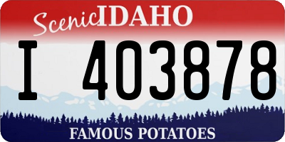 ID license plate I403878