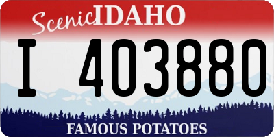 ID license plate I403880