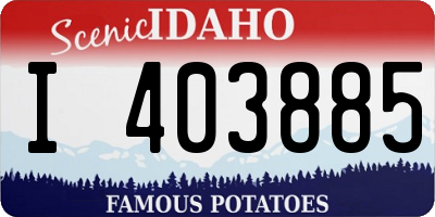 ID license plate I403885