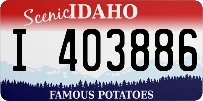 ID license plate I403886