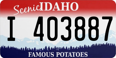 ID license plate I403887