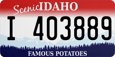 ID license plate I403889