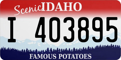 ID license plate I403895