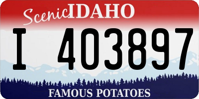 ID license plate I403897