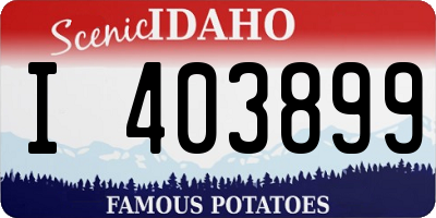 ID license plate I403899