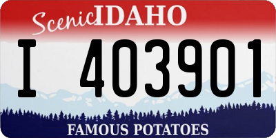 ID license plate I403901