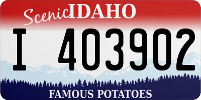 ID license plate I403902