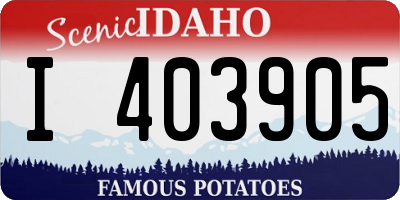 ID license plate I403905