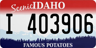 ID license plate I403906