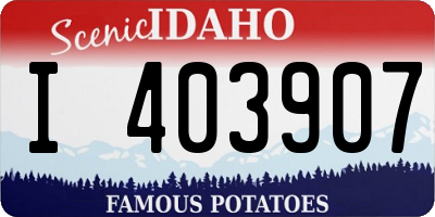 ID license plate I403907