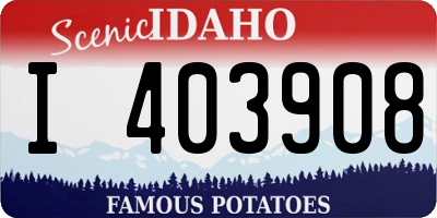 ID license plate I403908