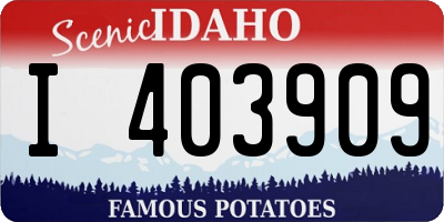 ID license plate I403909
