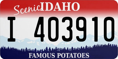 ID license plate I403910