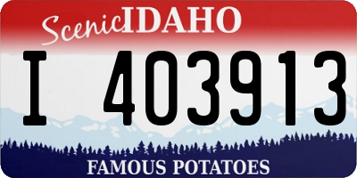 ID license plate I403913