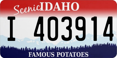 ID license plate I403914