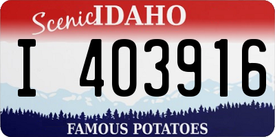ID license plate I403916