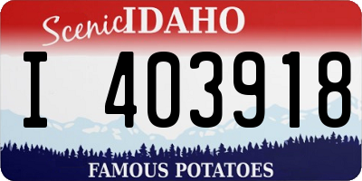 ID license plate I403918