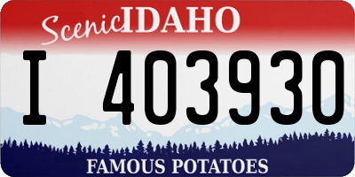 ID license plate I403930