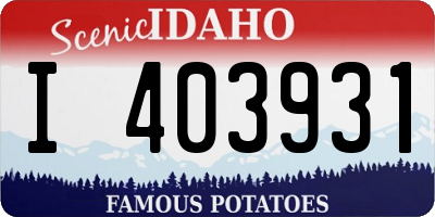 ID license plate I403931