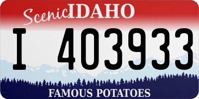 ID license plate I403933