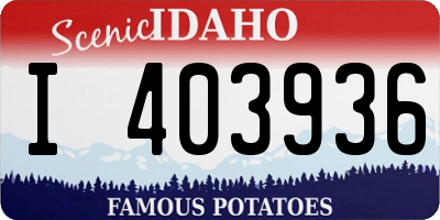 ID license plate I403936