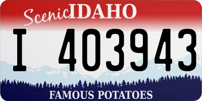 ID license plate I403943