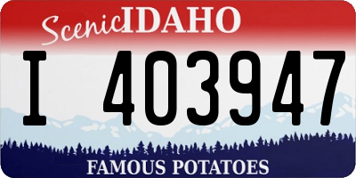 ID license plate I403947