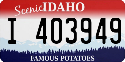 ID license plate I403949