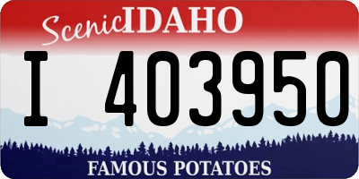 ID license plate I403950