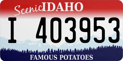 ID license plate I403953
