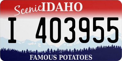 ID license plate I403955