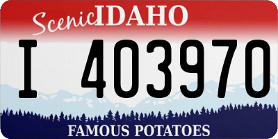 ID license plate I403970