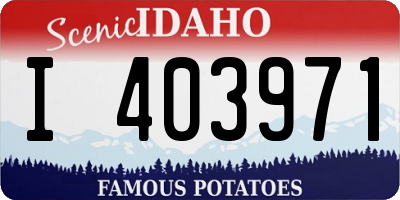 ID license plate I403971