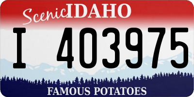 ID license plate I403975