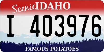 ID license plate I403976