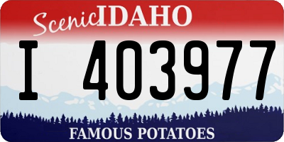 ID license plate I403977