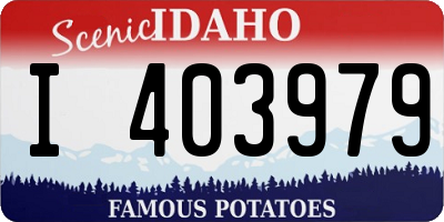 ID license plate I403979