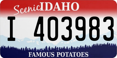 ID license plate I403983