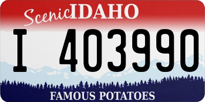 ID license plate I403990